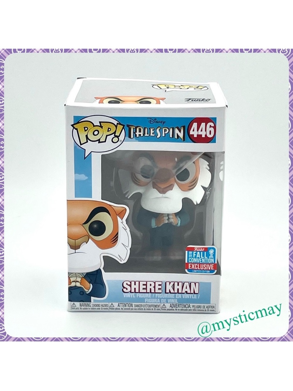 Funko POP 2018 Fall Con Exclusive Disney TALESPIN 446 SHERE KHAN Vinyl Figure